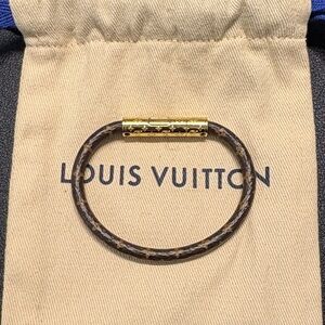 Louis Vuitton Monogram Brown and Gold Bracelet